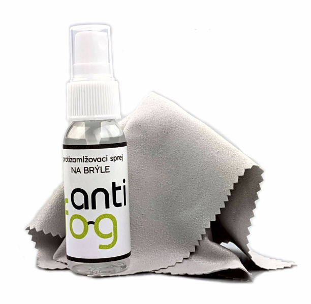 Protizamlžovací sprej Anti Fog 30 ml + jelenice + pouzdro